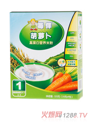 每伴胡蘿卜高蛋白營養(yǎng)米粉（1段）