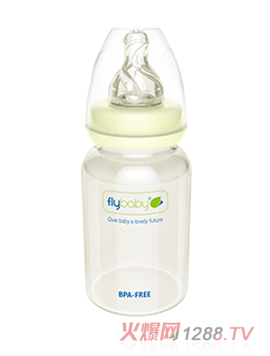 飛樂比標口玻璃小奶瓶120ml