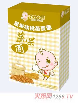 貝比小廚黑米核桃燕麥蔬果面