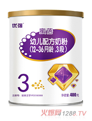 圣元優(yōu)強(qiáng)蜜蓓幼兒配方奶粉（12-36月齡，3段）400g