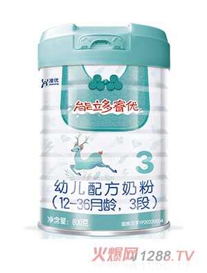 澳優(yōu)能立多睿優(yōu)幼兒配方奶粉（12-36月齡，3段）